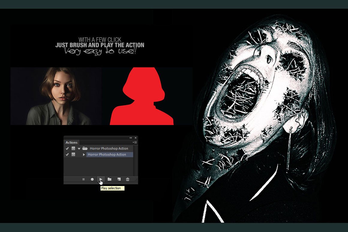 Halloween - Horror Photoshop Actionpreview image.
