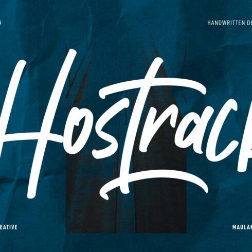 Hostrack Handwritten Font cover image.