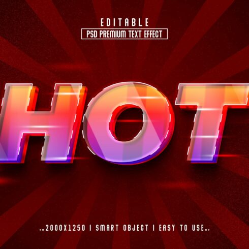 Hot 3D Editable Text Effect stylecover image.