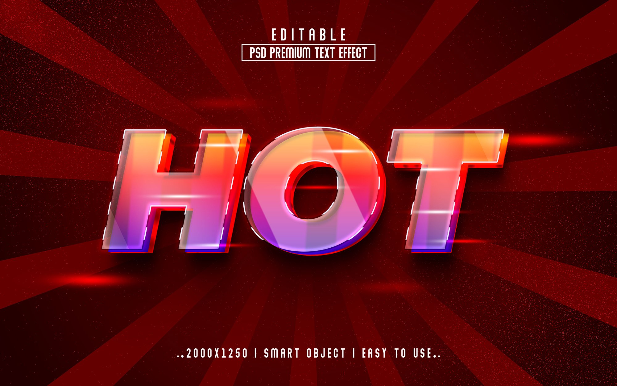 Hot 3D Editable Text Effect stylecover image.