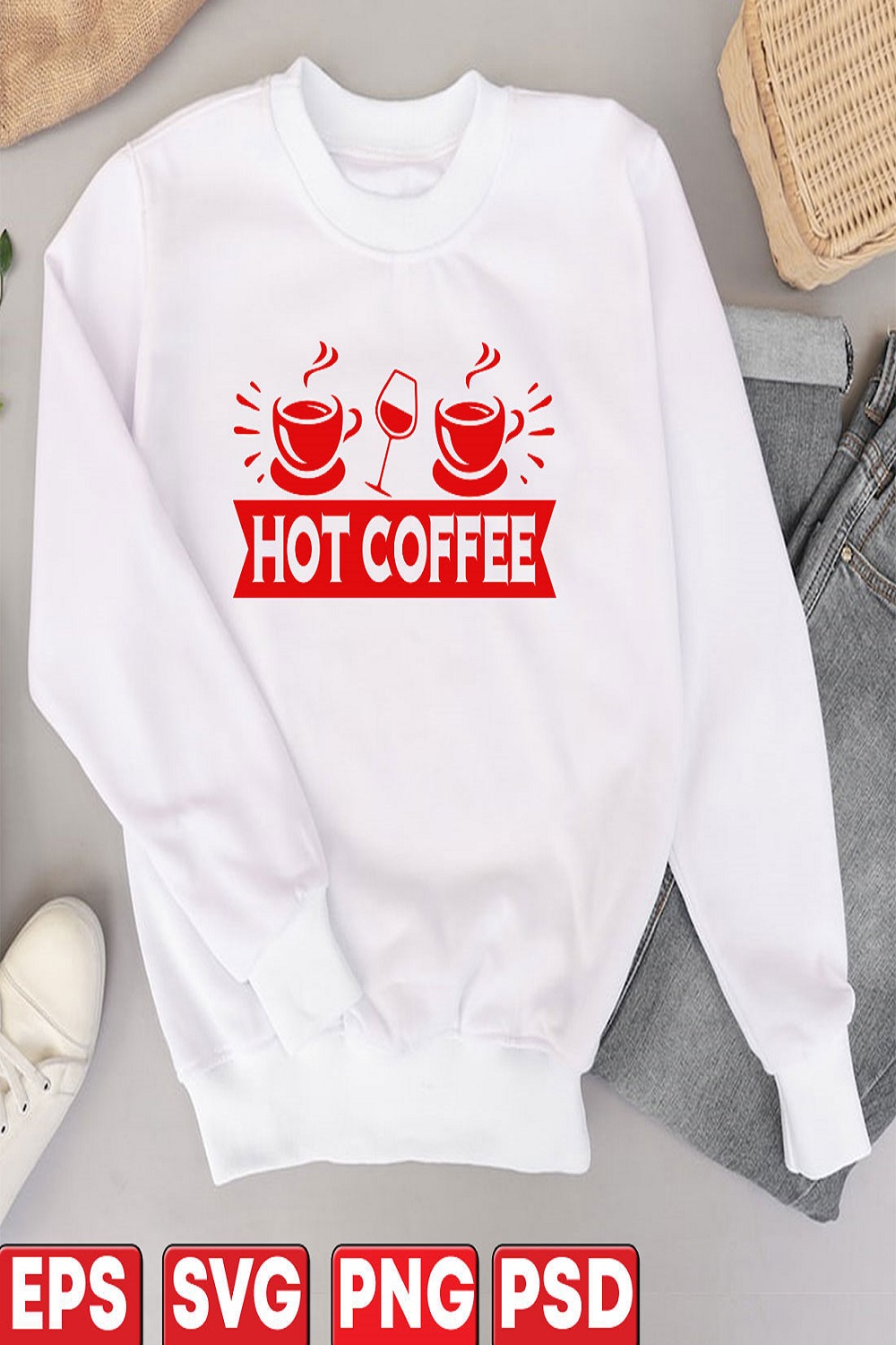 Hot Coffee pinterest preview image.