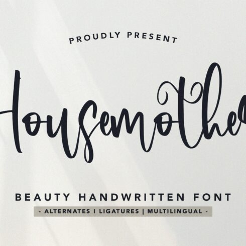 Housemother- Beauty Handwritten Font cover image.