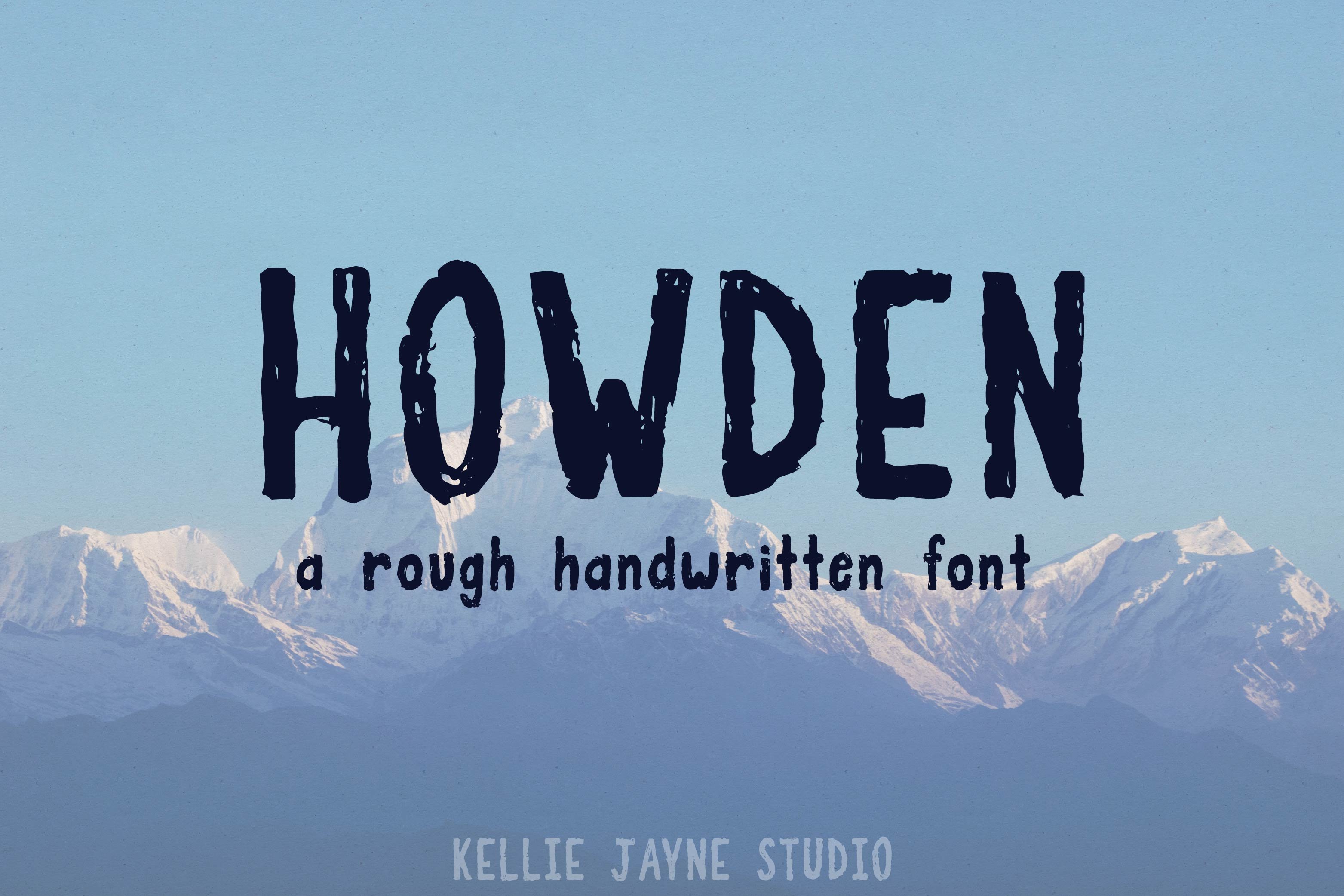 Howden Rough Handwritten Font cover image.