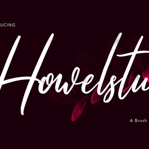 Howelstun Brush Script Font cover image.