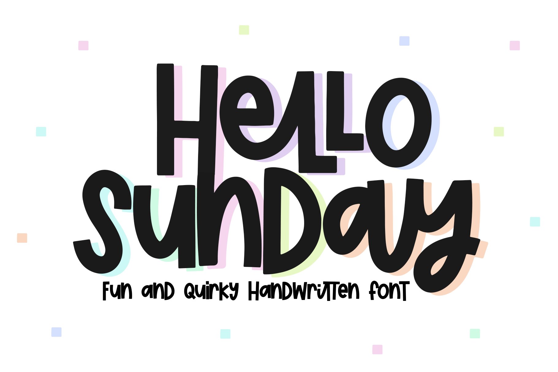 Hello Sunday | Fun Handwritten Font cover image.