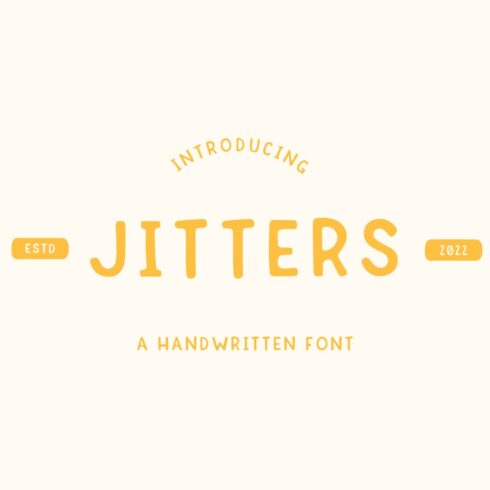 Jitters | Handwritten Uppercase Font cover image.