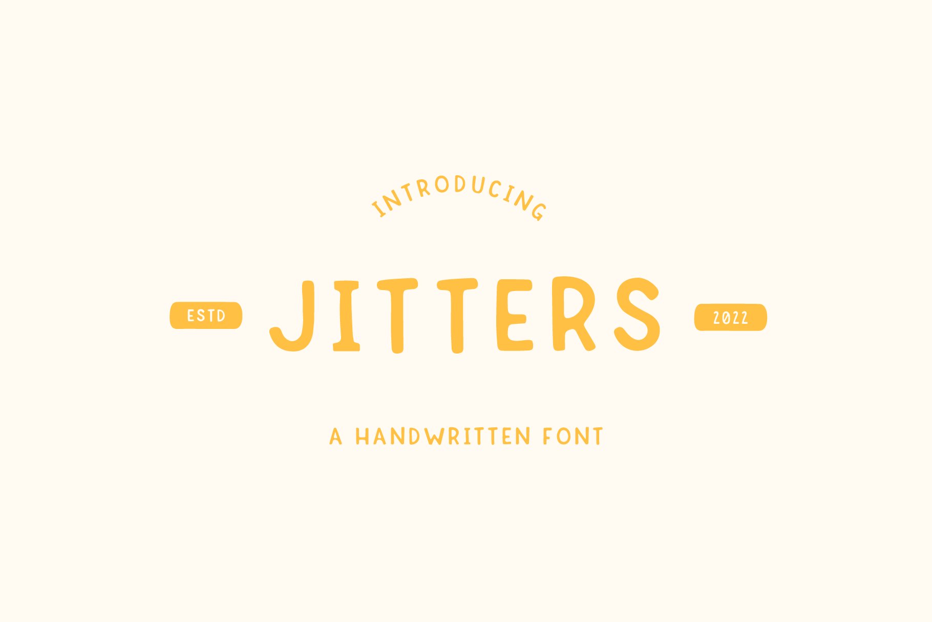 Jitters | Handwritten Uppercase Font cover image.