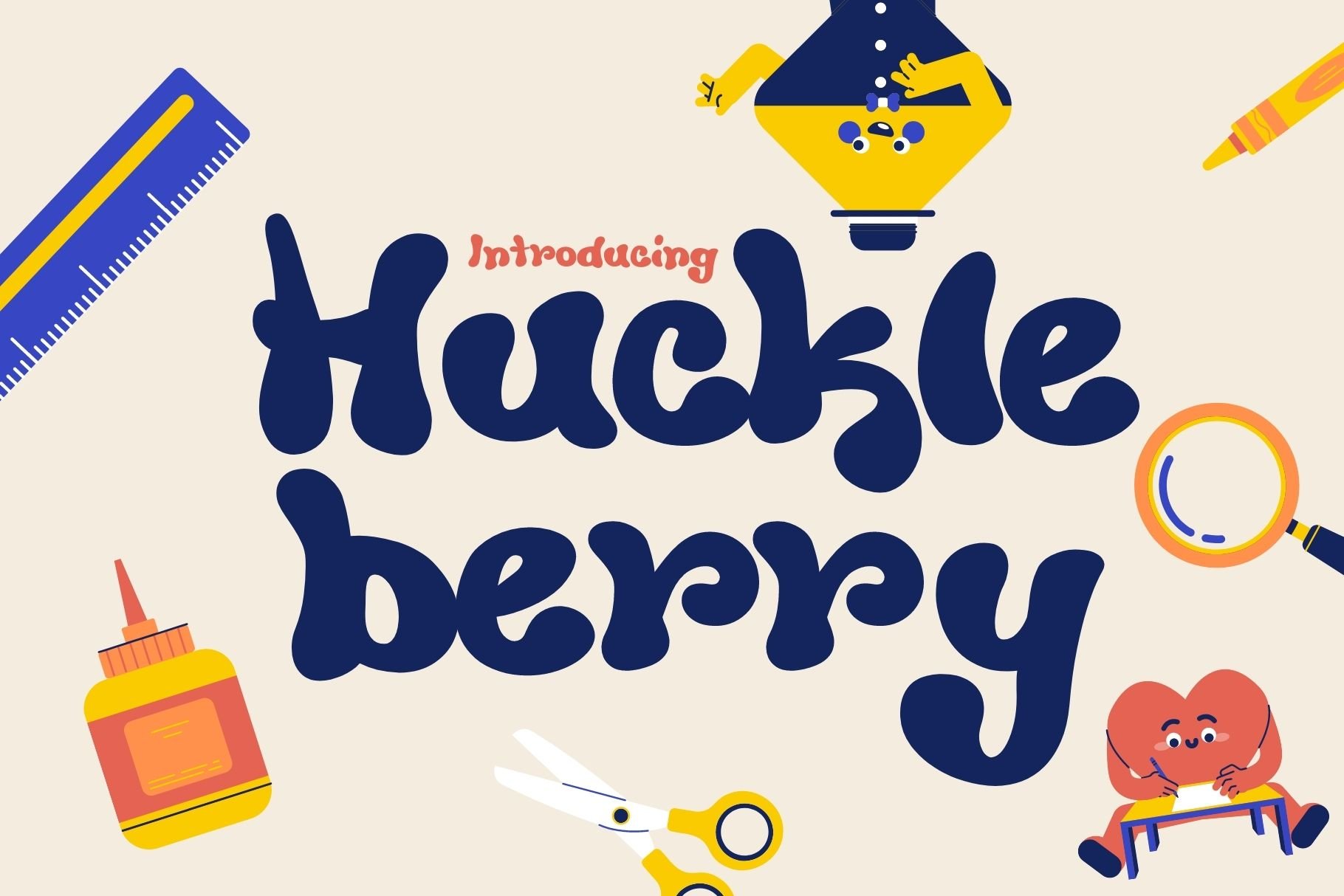 Huckleberry - Fun & Quirky Typeface cover image.