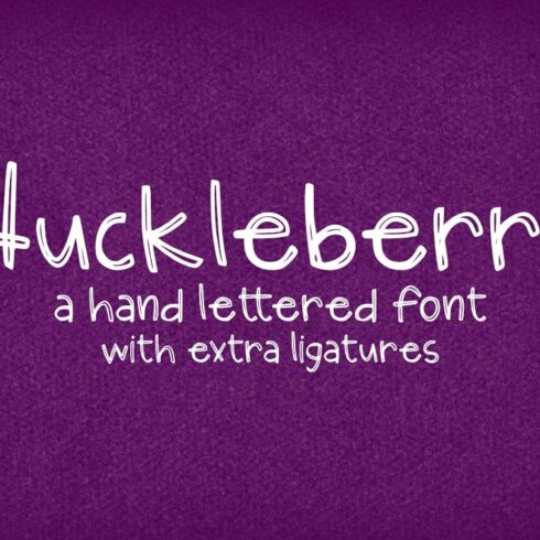 Huckleberry Hand-lettered Font cover image.
