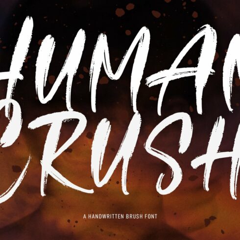 Human Crush Handwritten Brush Font cover image.