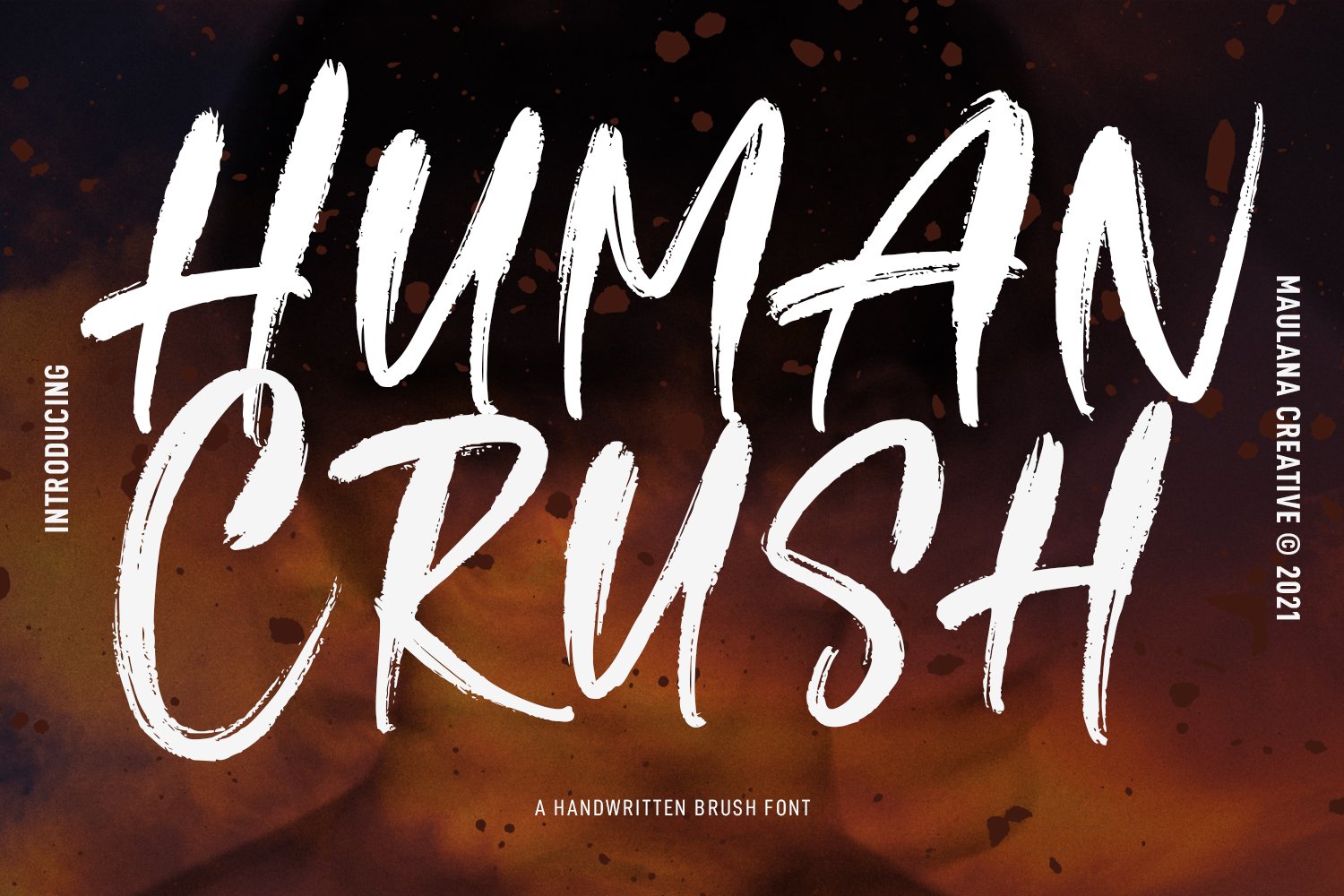 Human Crush Handwritten Brush Font cover image.