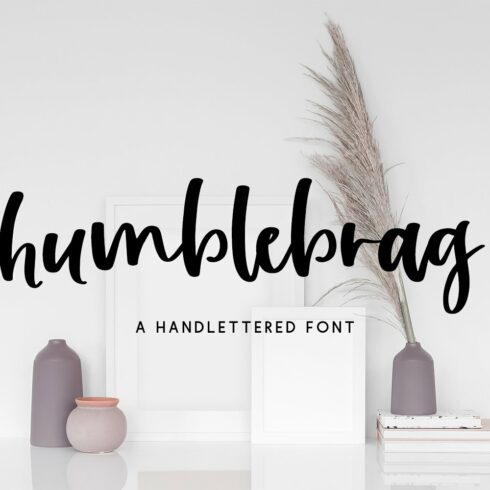 Humblebrag Script Font cover image.