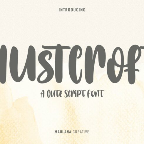 Hustcroft Handwritten Font cover image.