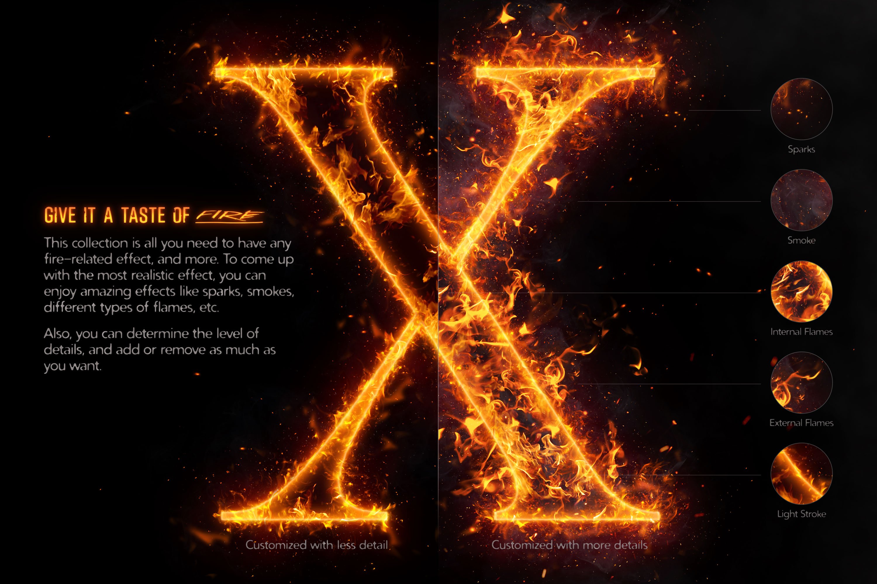hyper fiery photoshop action realistic fire effect for texts and logos 4 276