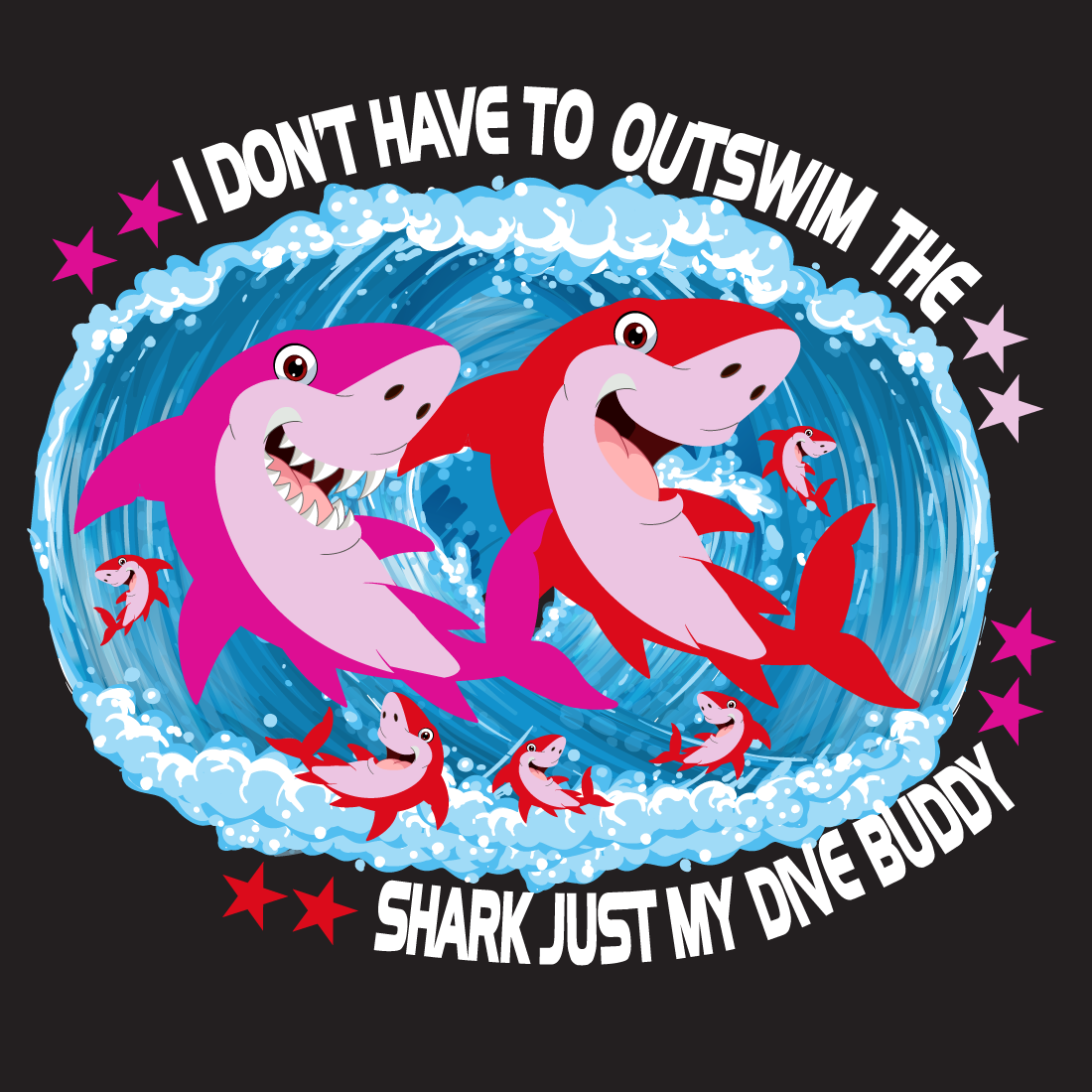 I don\'t have to outswim the shark just my dive buddy preview image.