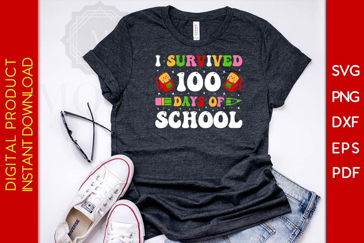 i survived 100 days of school tee 209