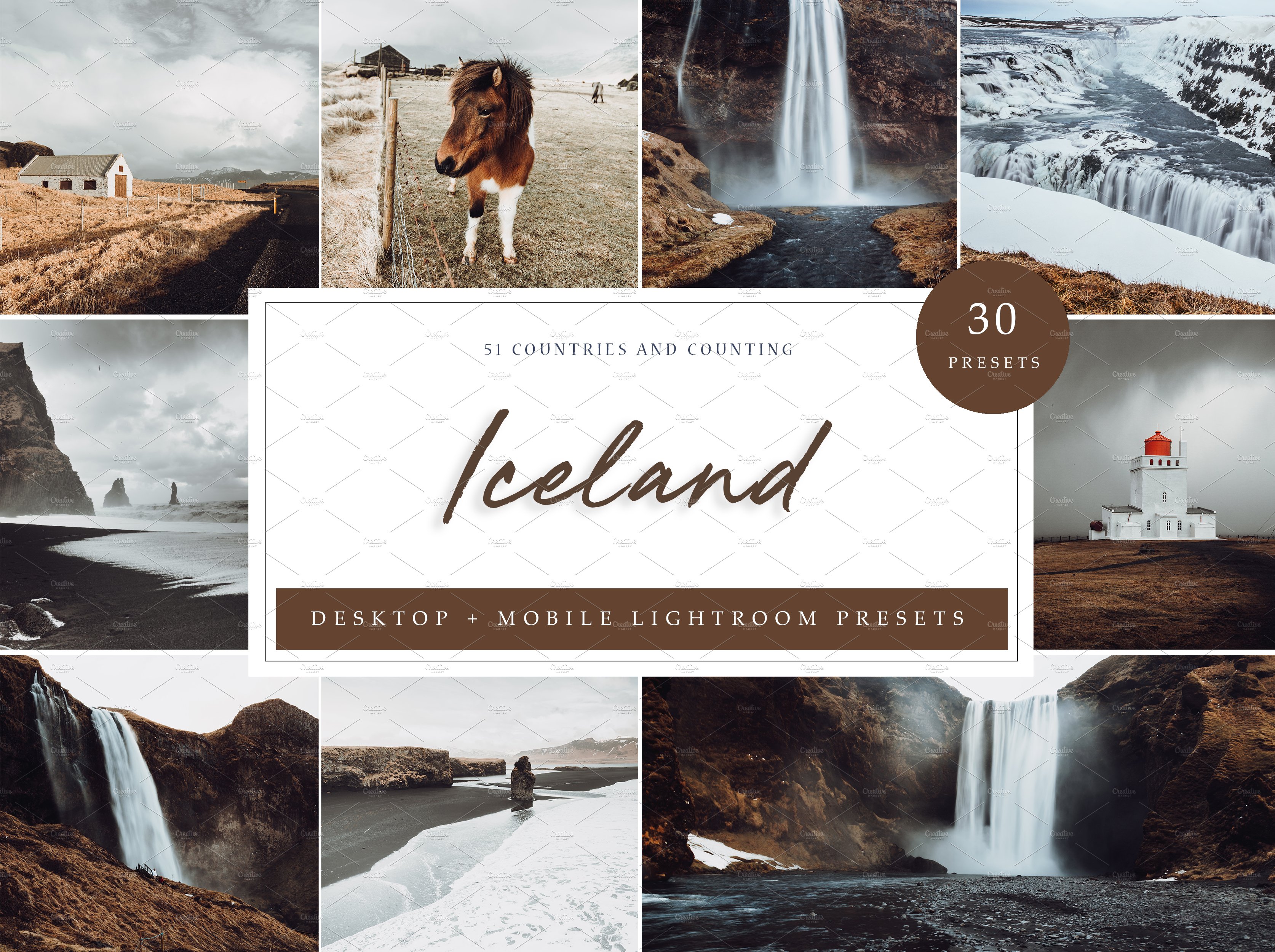 30 x Lightroom Presets, Icelandcover image.