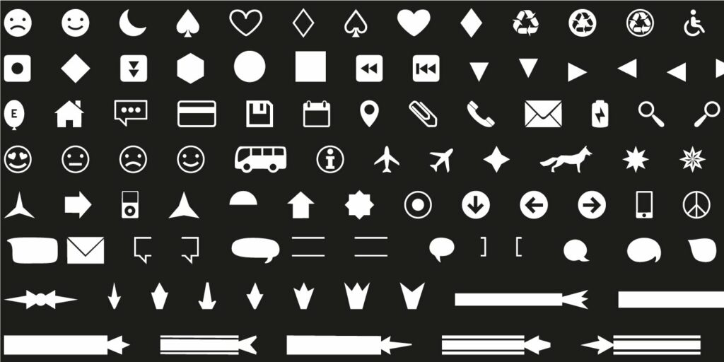FONT | Icons Dingbats Symbols Set – MasterBundles