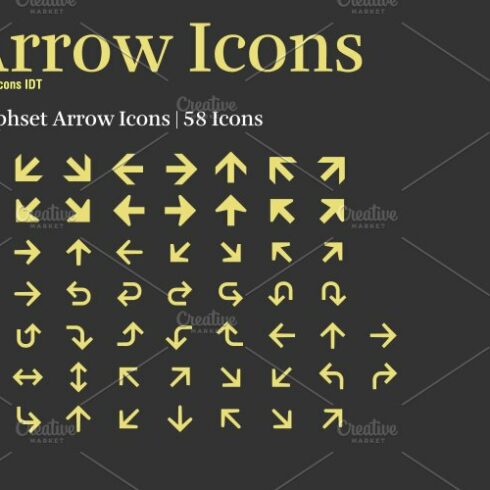 Arrow Icons Font + Web Font(Free) cover image.
