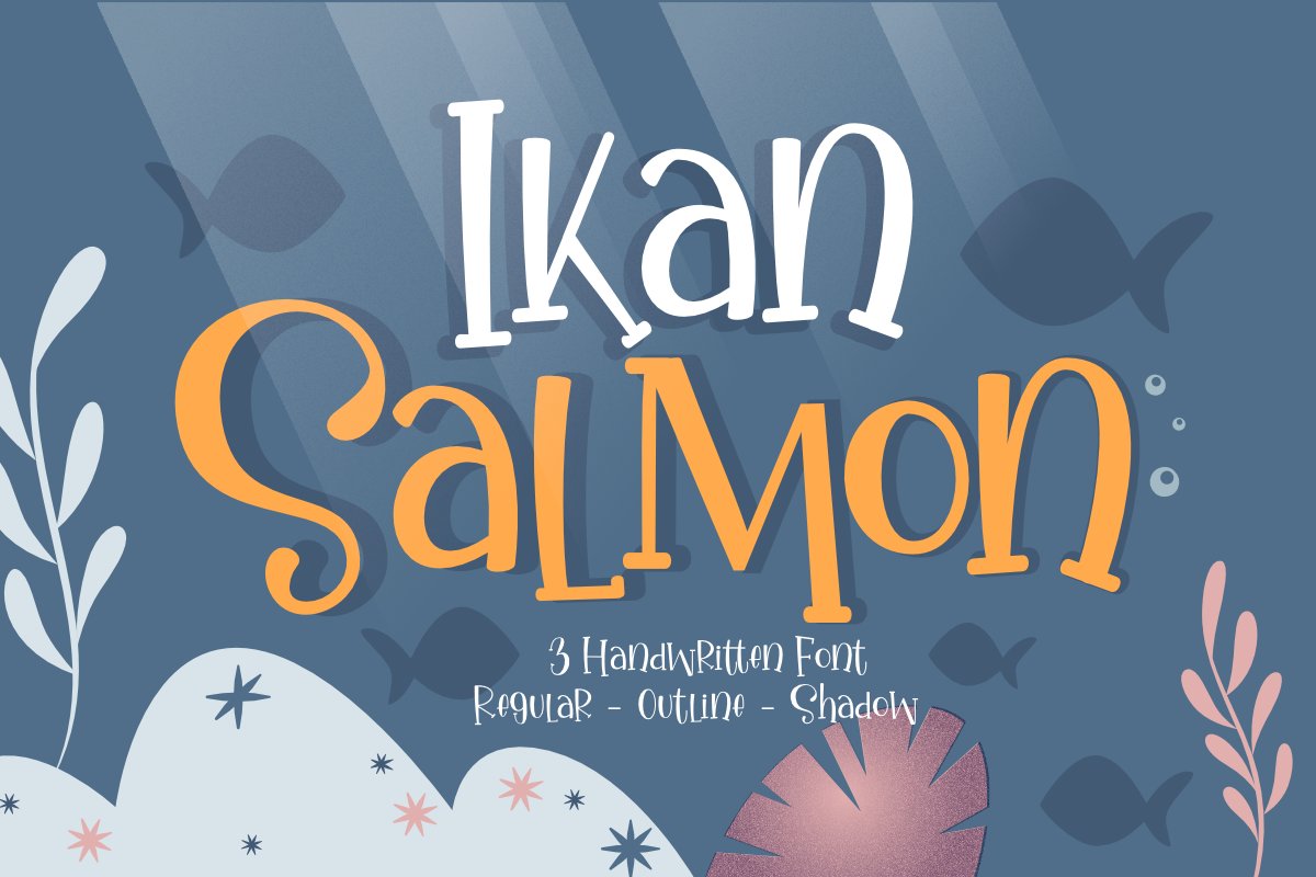 Ikan Salmon - Handwritten Trio Fonts cover image.