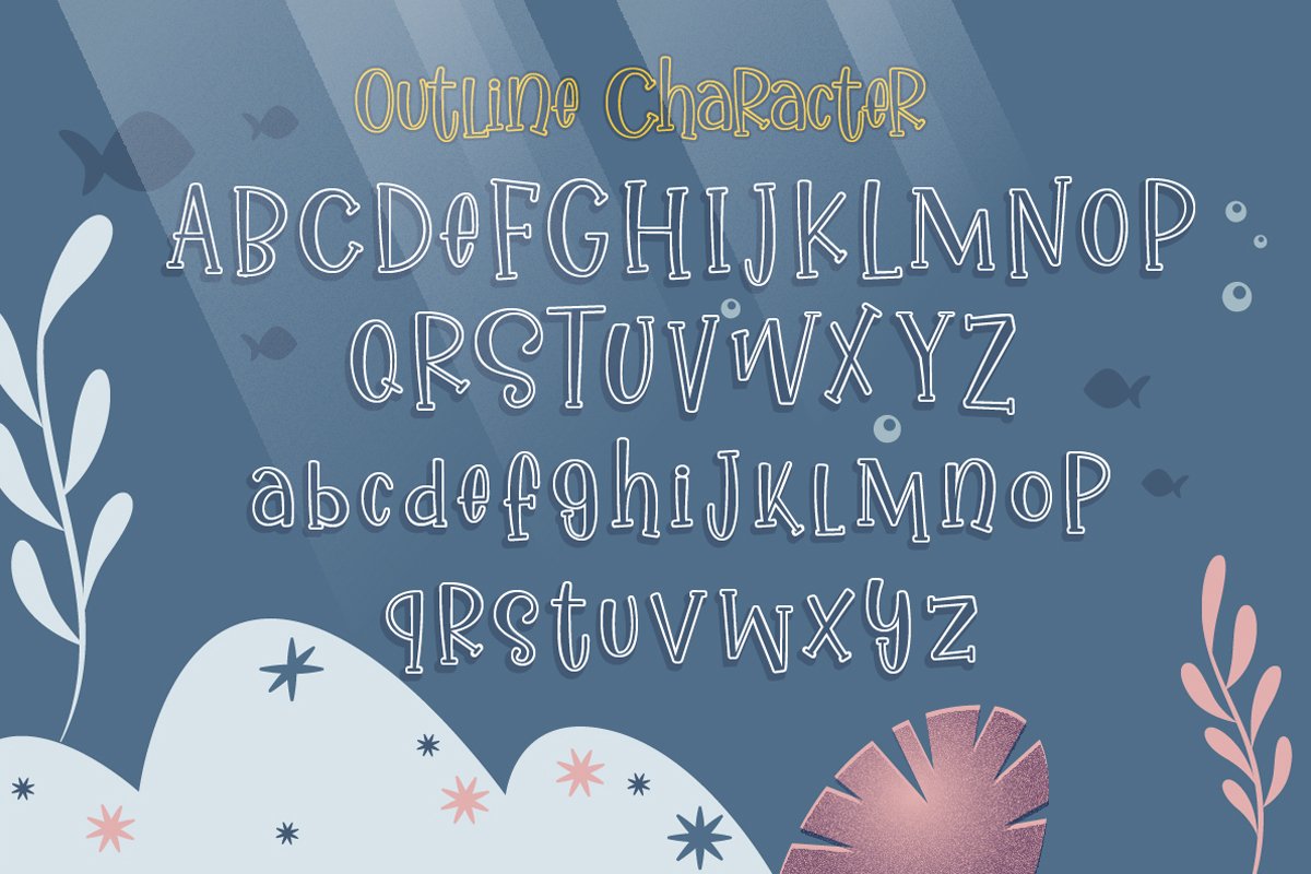 ikan salmon handwritten font 08 827