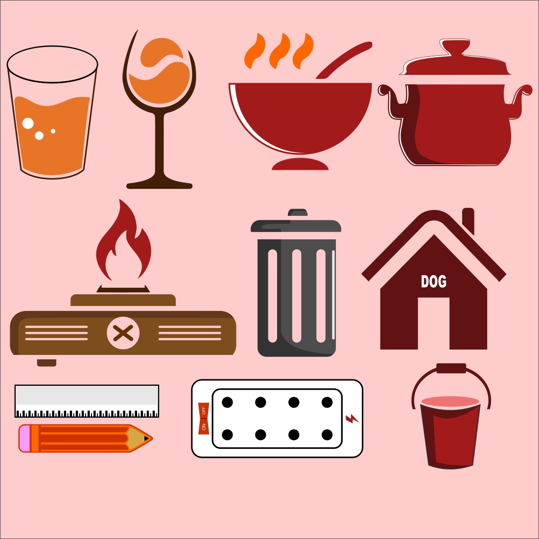 VECTOR HOUSEHOLD ICON, ILLUSTRATION preview image.