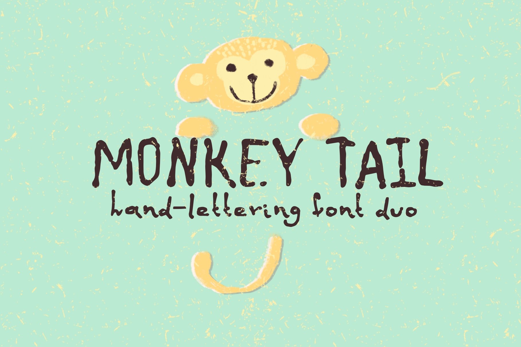 Monkey tail. Handwritten font. cover image.