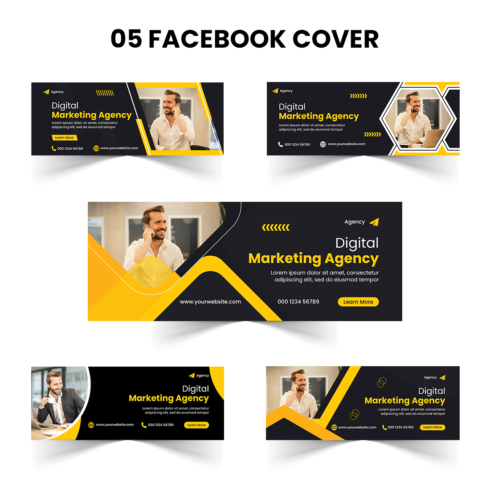 Corporate Facebook Cover Template Bundle cover image.