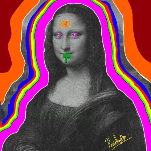 Trippy monalisa cover image.