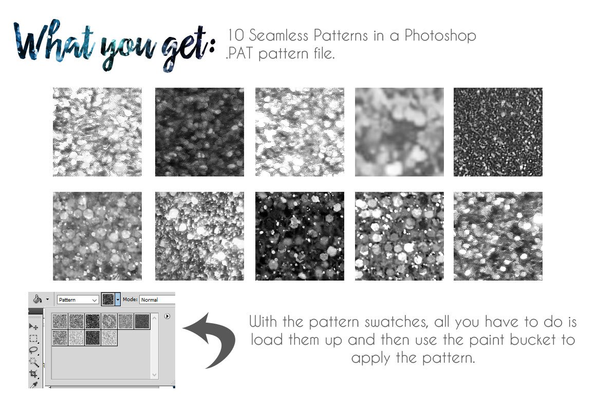 Glitter Texture Patterns Photoshoppreview image.