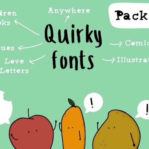 Quirky Fonts - Pack of 3 cover image.