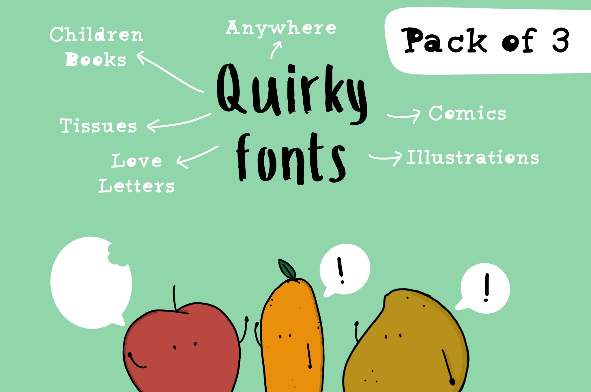 Quirky Fonts - Pack of 3 cover image.