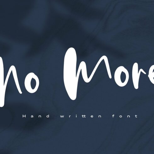 No More | Hand Written Font cover image.