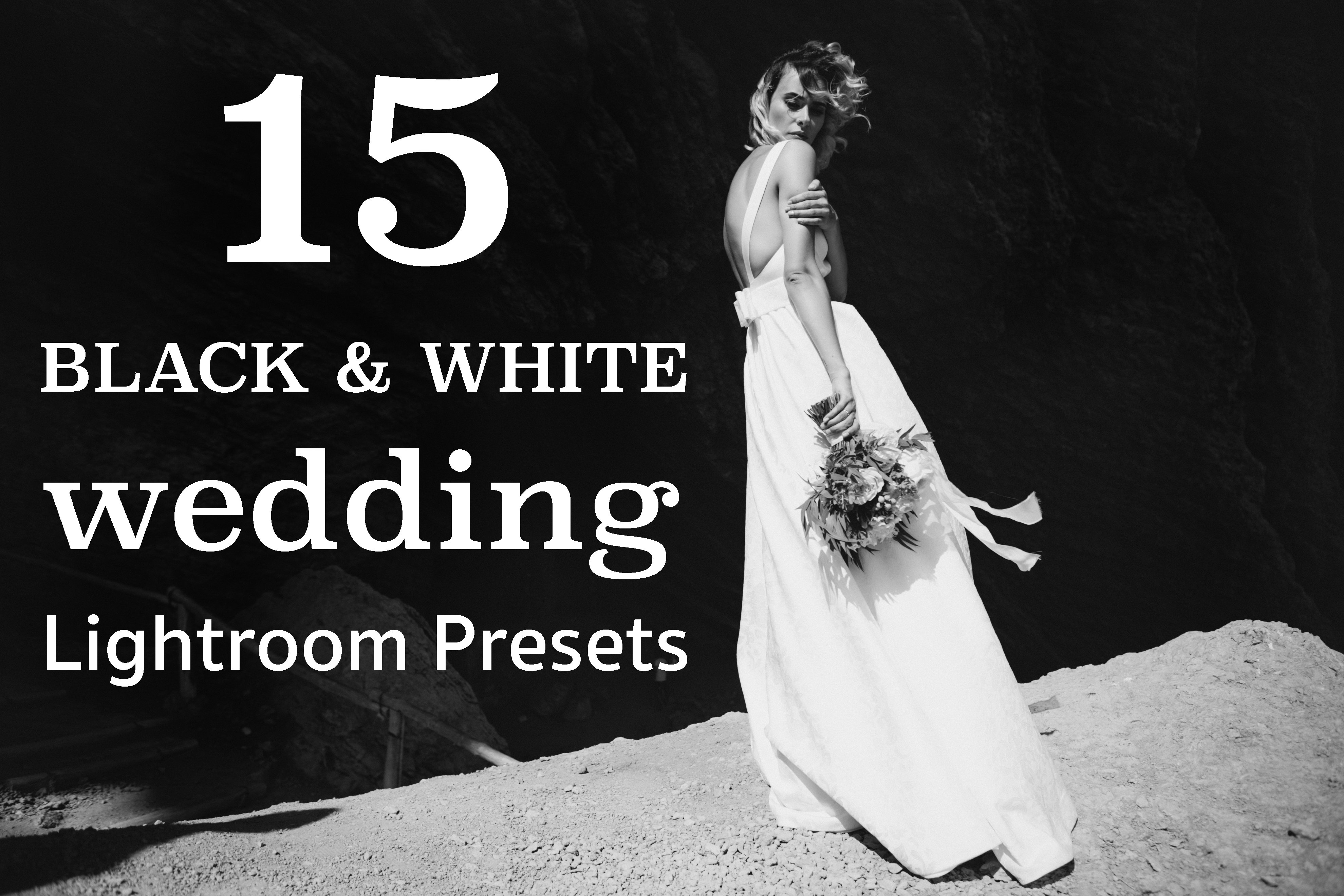 TOP 15 BW WEDDING Lightroom Presetscover image.