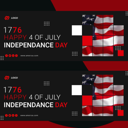 July 4th Independence Day Flyer/poster/template cover image.