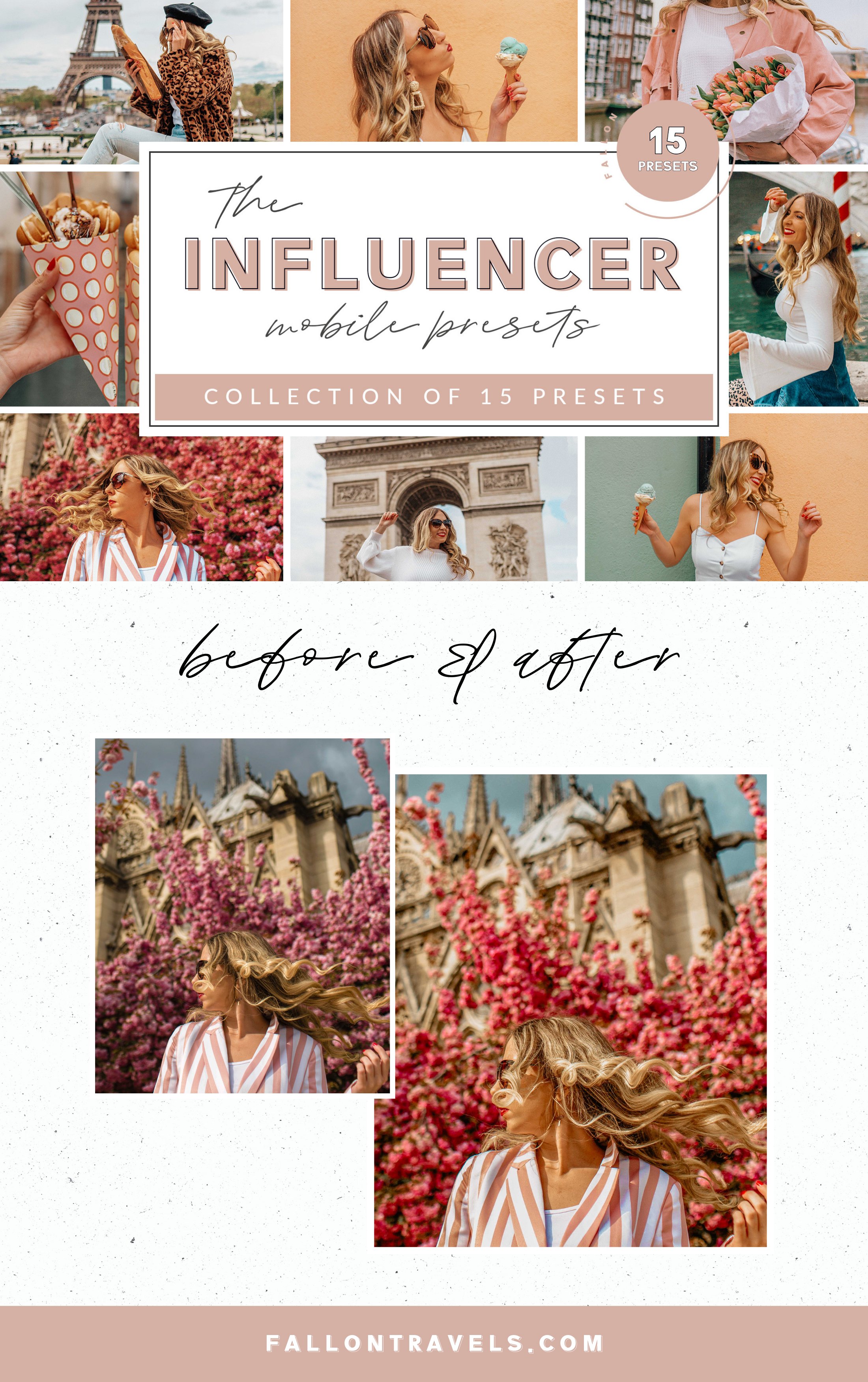 Influencer Mobile Lightroom Presetscover image.