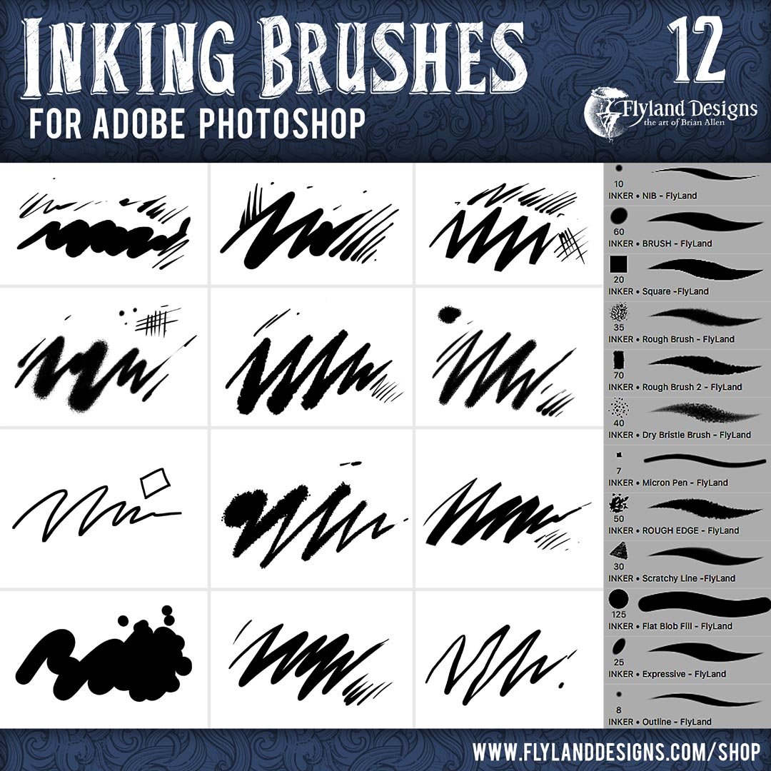 ink photoshop brushes 121