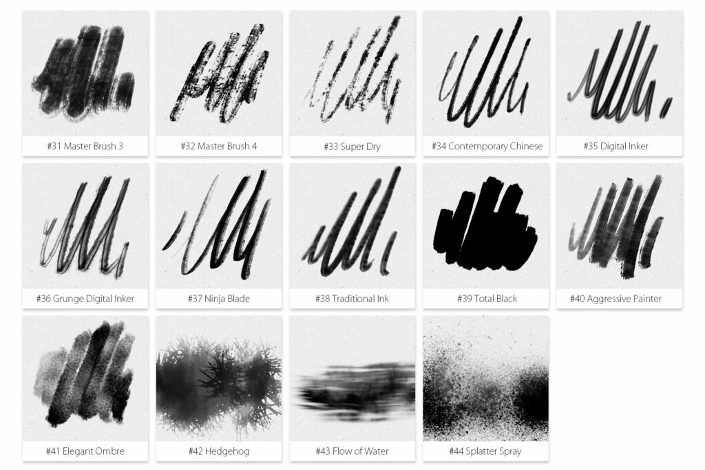 Inktober Procreate & Photoshop Brushes – MasterBundles
