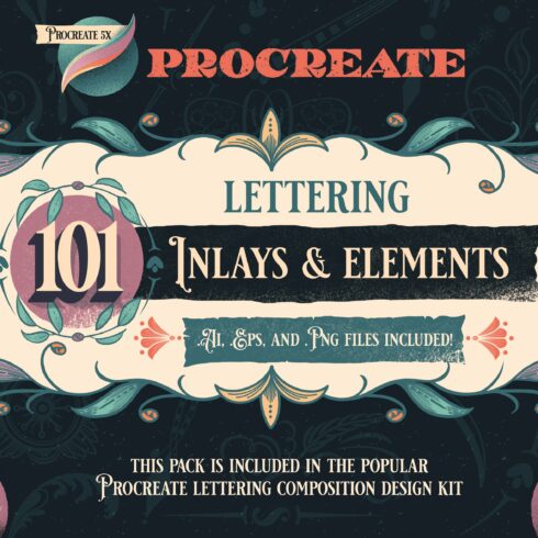 Procreate Lettering Inlay Packcover image.