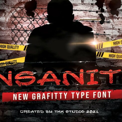 INSANITY - Graffiti Font cover image.