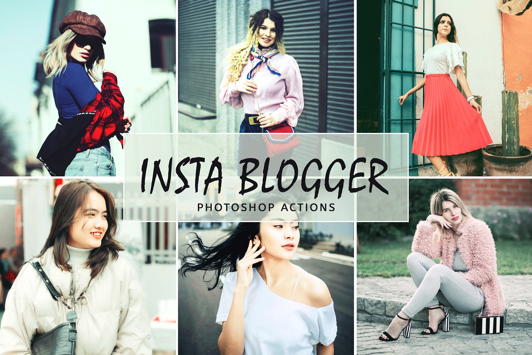 Insta Blogger Photoshop Actionscover image.