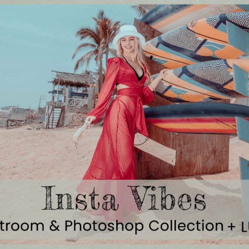 Insta Vibes Photoshop Actions LUTscover image.