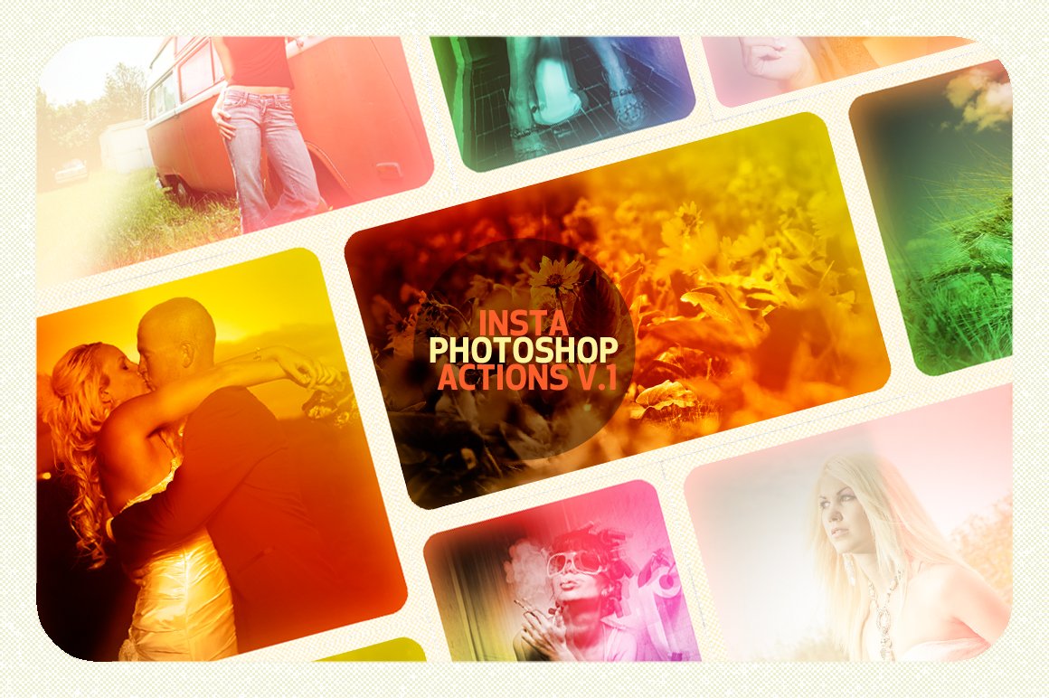 Insta Photoshop Actions V.1cover image.