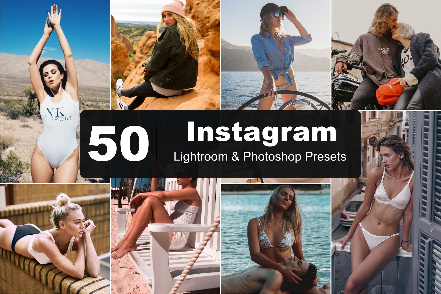 50 Instagram Lightroom Presetscover image.