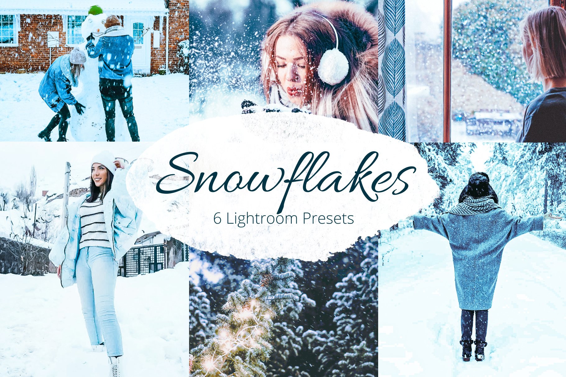 Snowflakes Lightroom Presets bundlecover image.