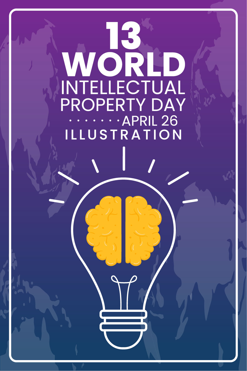 13 World Intellectual Property Day Illustration pinterest preview image.