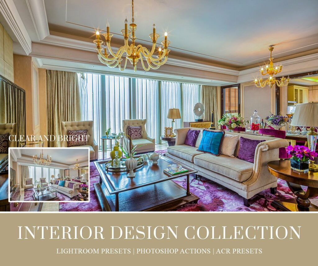 Interior Design Lightroom presets MasterBundles