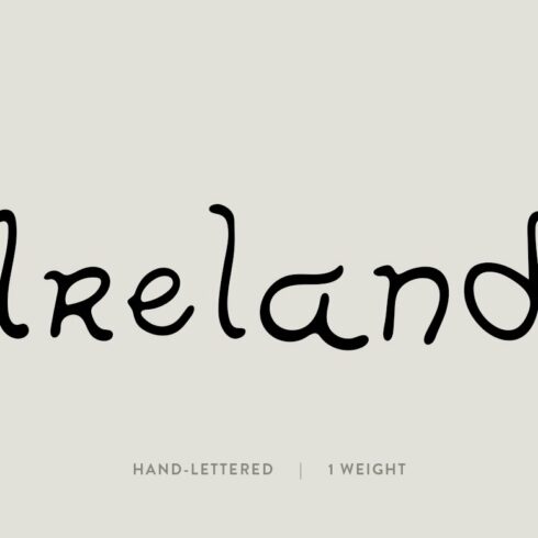 Ireland / hand lettered font cover image.