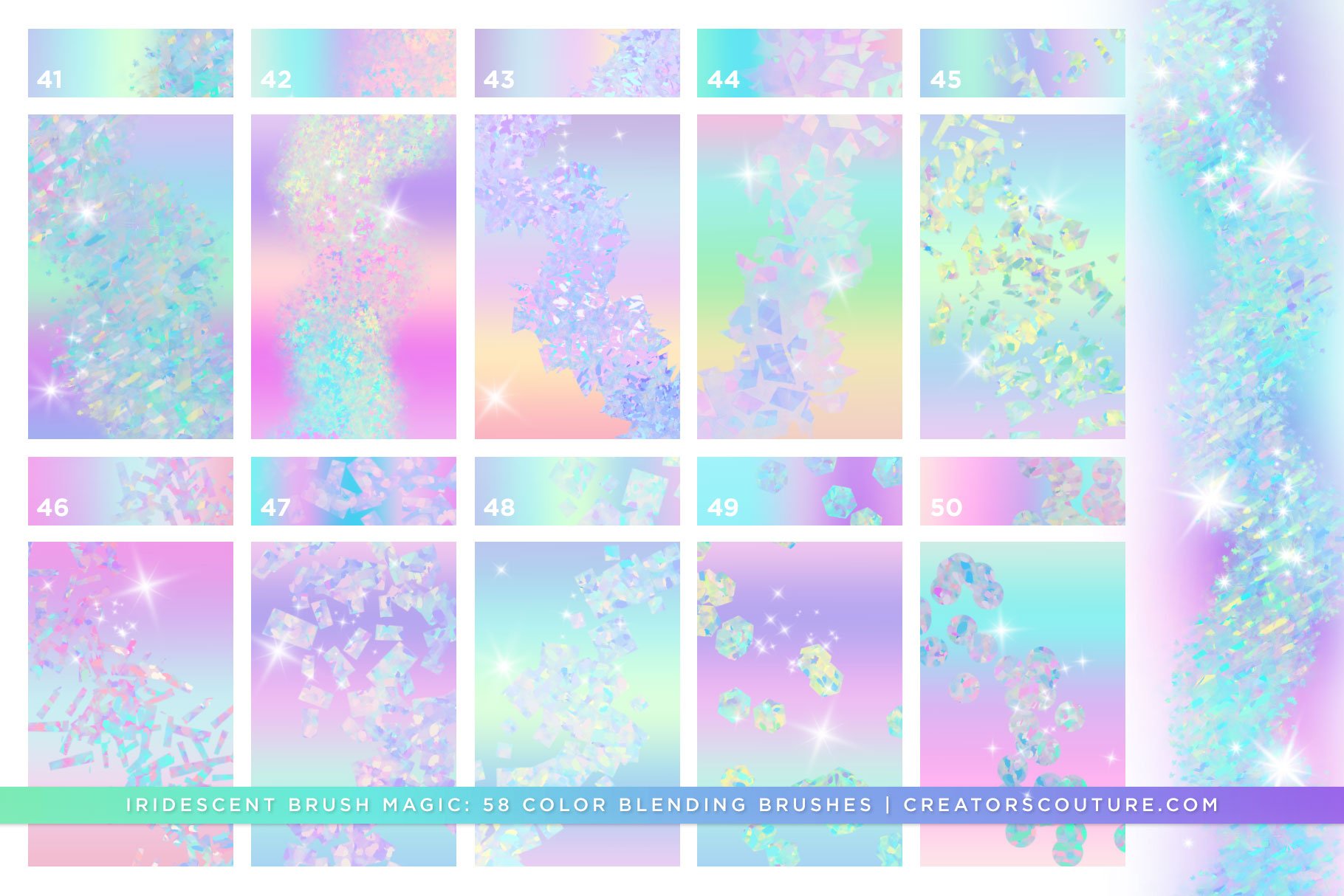 iridescent holographic brushes effects 6 299