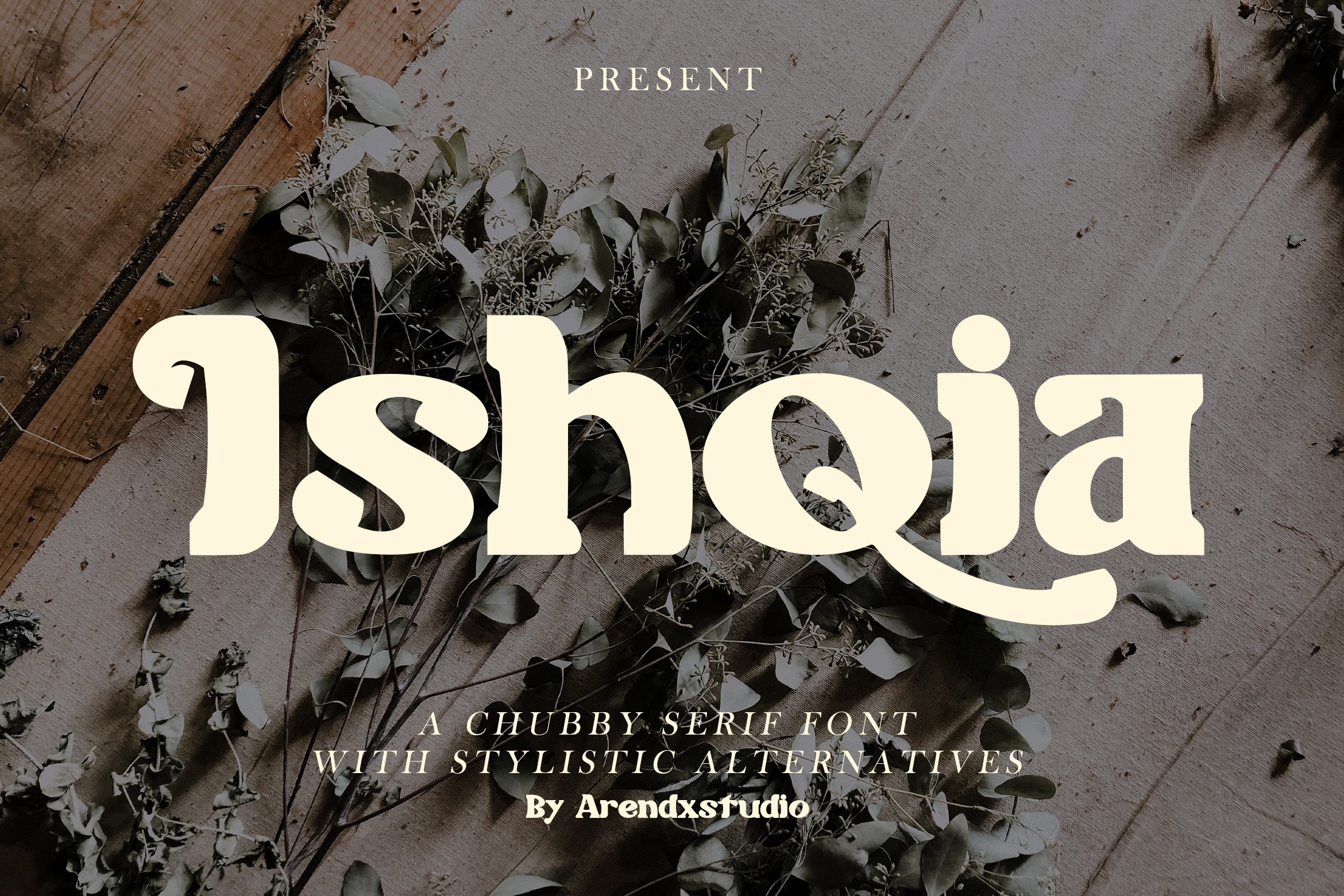 Ishqia - Chubby Serif Font cover image.